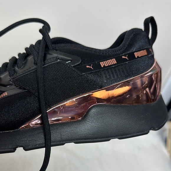 Puma Muse X-2 Black Sneakers with Mesh Upper and Cushioned Midsole - Picture 11 of 14